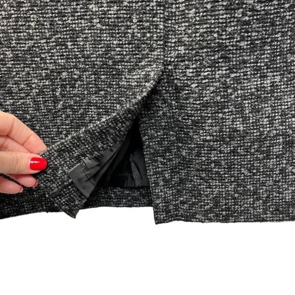 Liz Claiborne Black And Sparkle Tweed Wool Blend Pencil Skirt - Picture 4 of 8